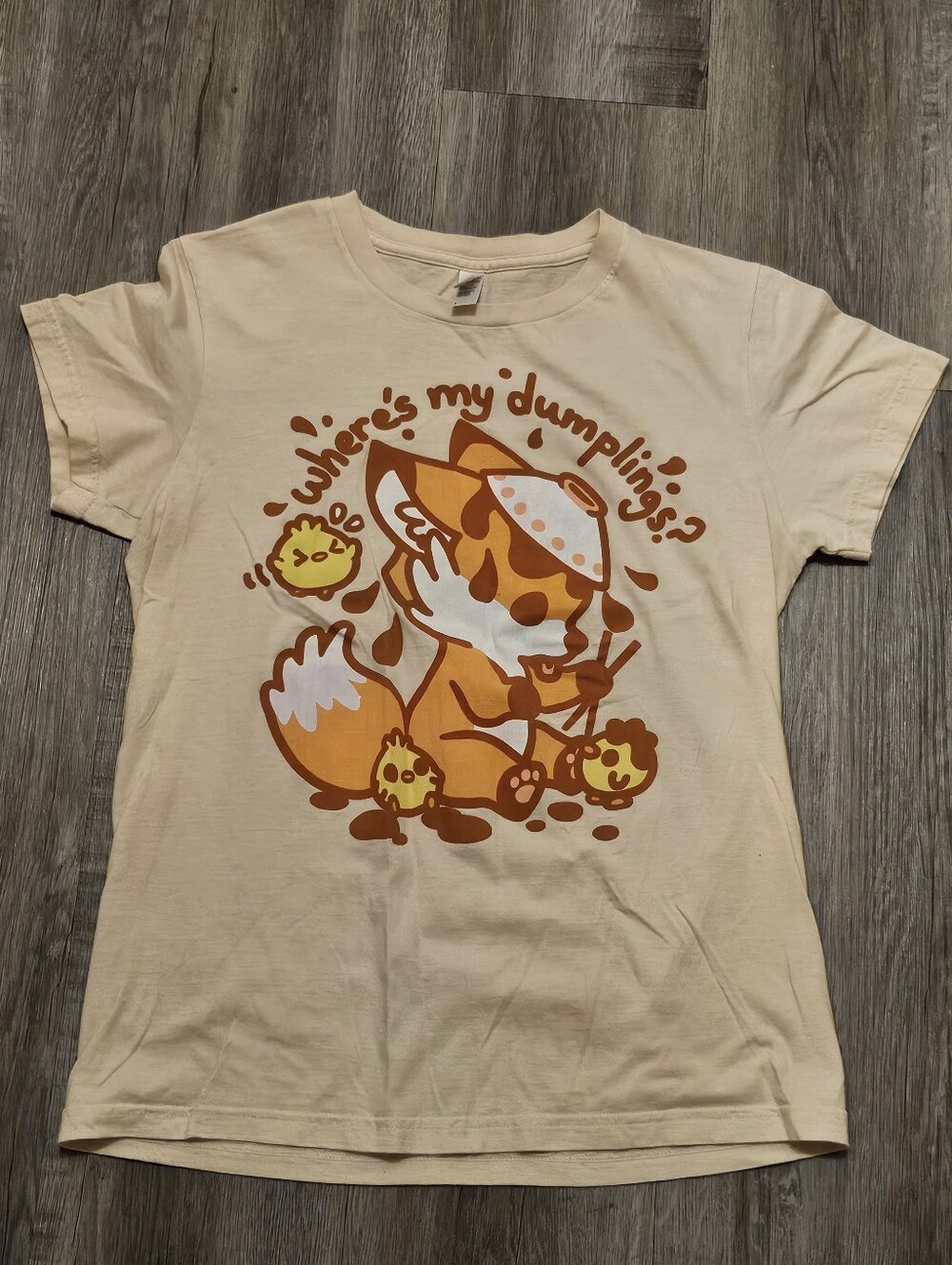 MAISON KITSUNÉ Cream Tee with cute Dumpling Fox